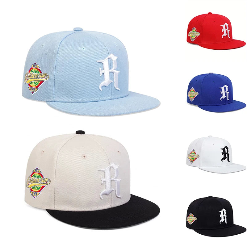Gothic Letter R Embroidery Hip-hop Hats Spring and Autumn Outdoor Adjustable Casual Baseball Caps Sunscreen Hat Gothic Letter R Embroidery Hip-hop Hats Spring and Autumn Outdoor Adjustable Casual Baseball Caps Sunscreen Hat